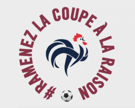 coq sportif et slogan "ramenez la coupe à la raison"