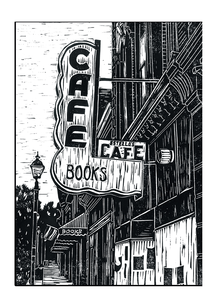 Dessin de rue et café
