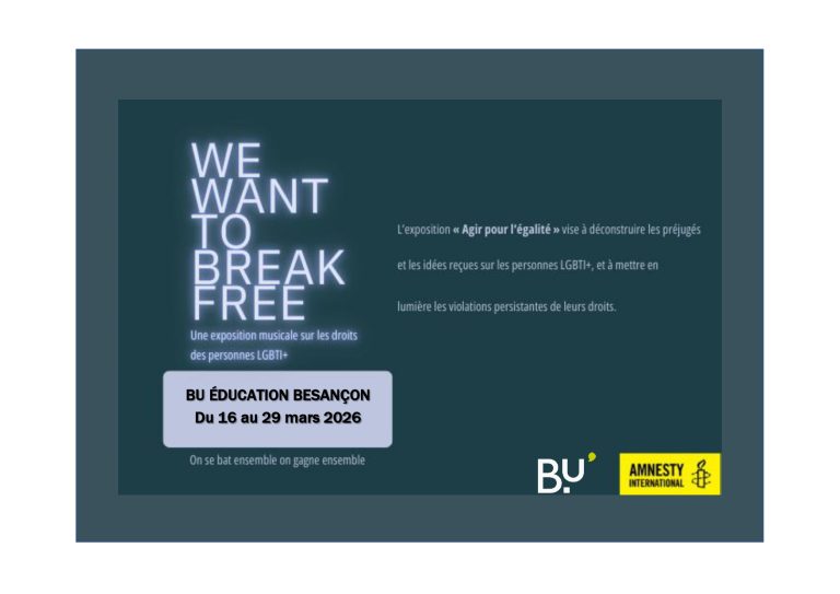 We want to break free : une exposition d'Amnesty international