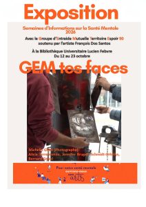 exposition du groupe d'entraide mutuelle territoire espoir 90, soutenu par l'artiste François Dos Santos