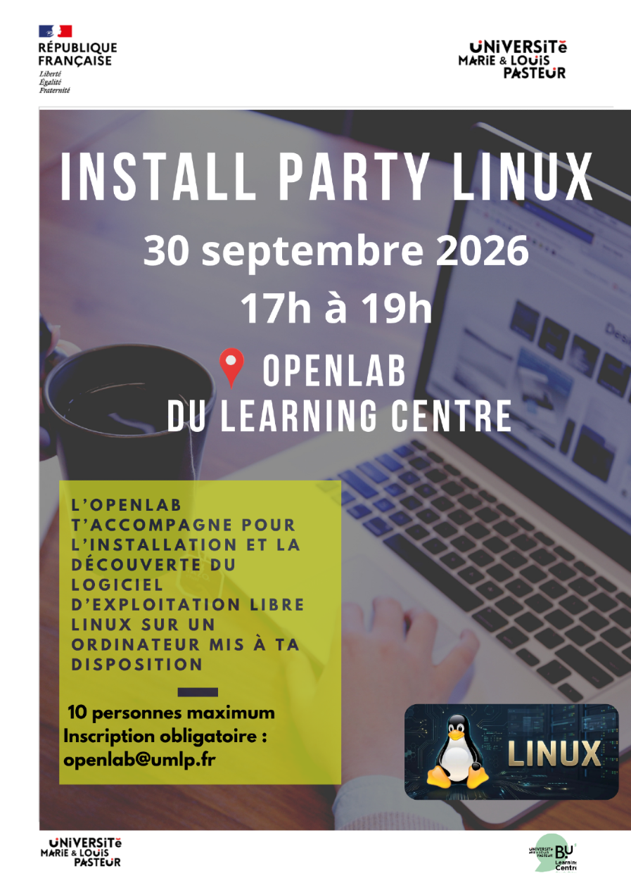 L'openlab t'accompagne pour l'installation et la découverte du logiciel d'exploitation libre Linux sur un ordinateur mis à ta disposition